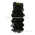 100% Human/Brazilian Hair Weave, Tangle and Shedding-free, Natural, 12-inch Europe Deep Curl
